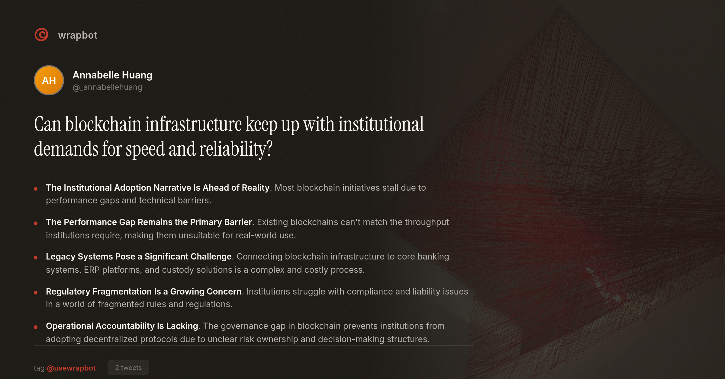 Can blockchain infrastructure keep up with institutional demands for speed and reliability?