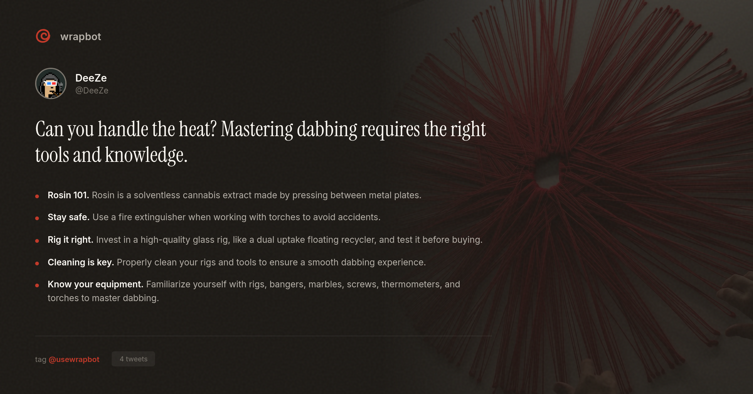 Can you handle the heat? Mastering dabbing requires the right tools and knowledge.