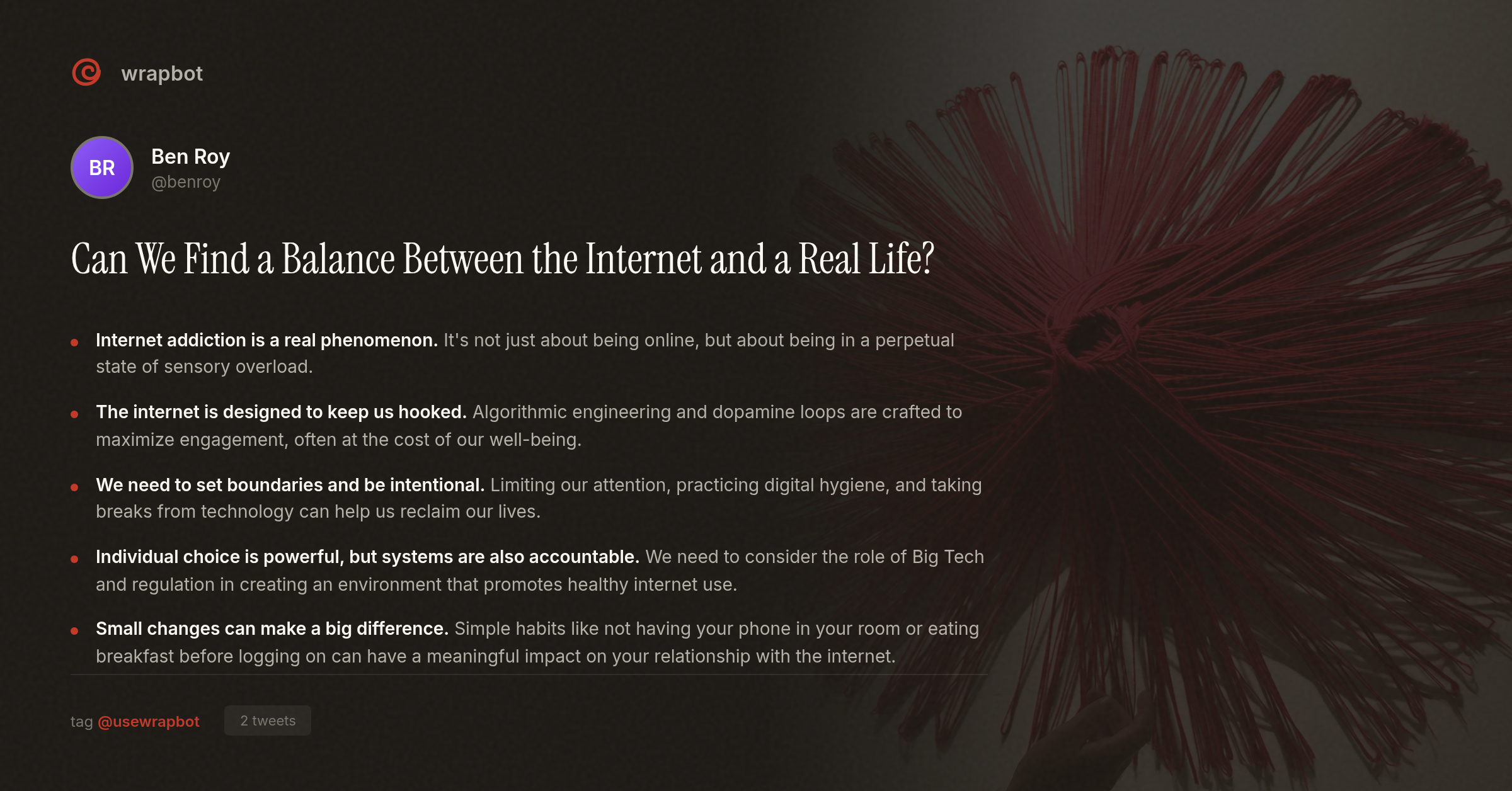 Can We Find a Balance Between the Internet and a Real Life?